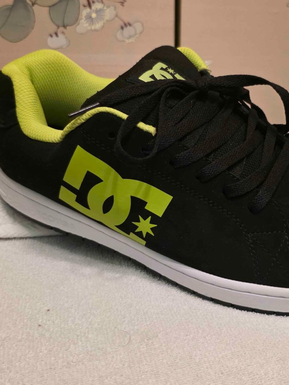 Black and Green DC Skater Shoes